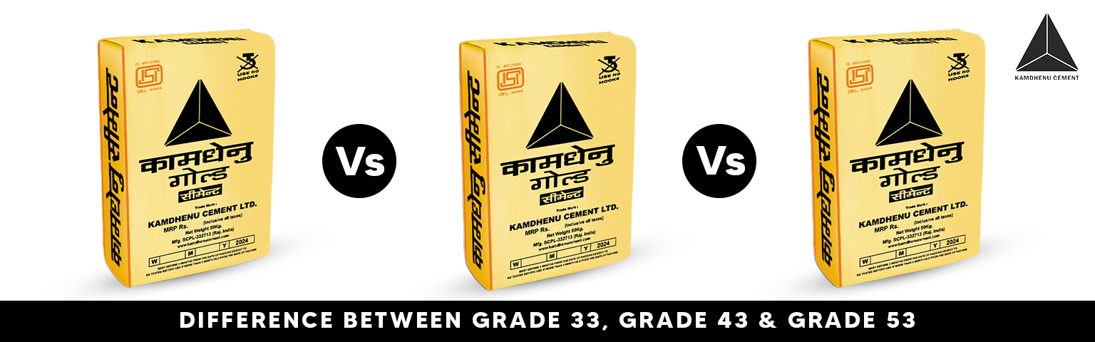 Difference between OPC 33, OPC 43 and OPC 53 grade cement