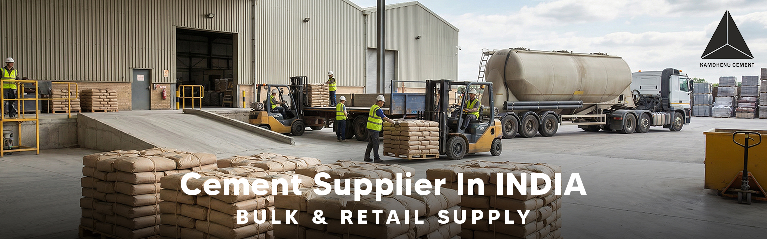 Best Cement Supplier in India – Bulk & Retail Cement Supply at Kamdhenu