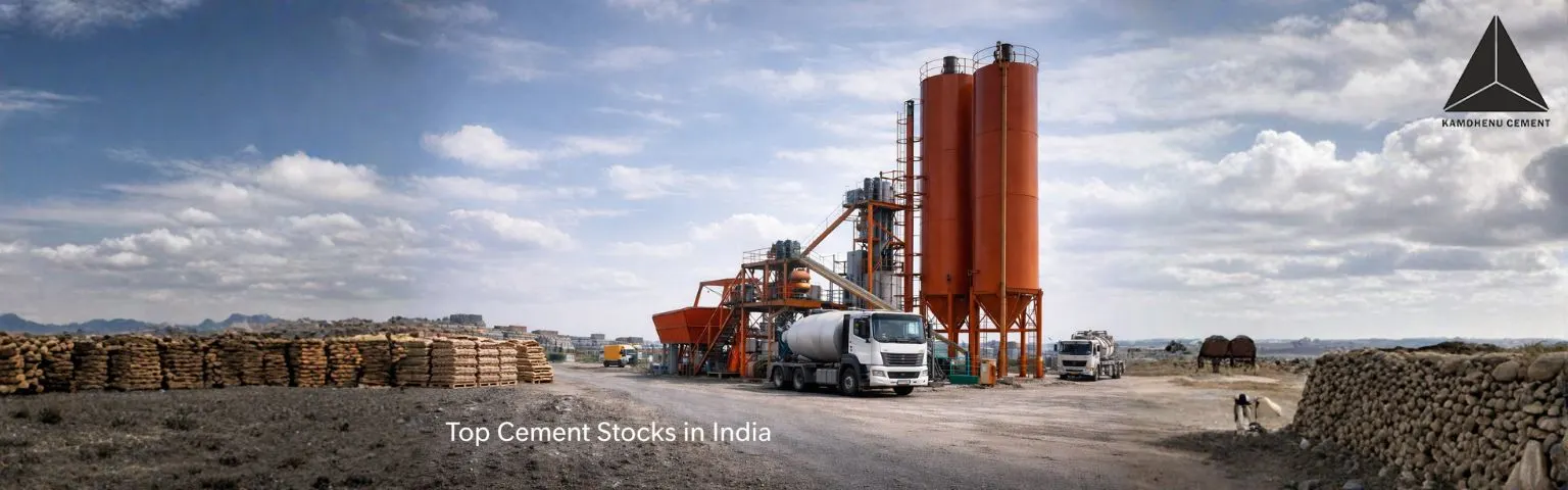 Top cement stocks in India with modern cement manufacturing plant.