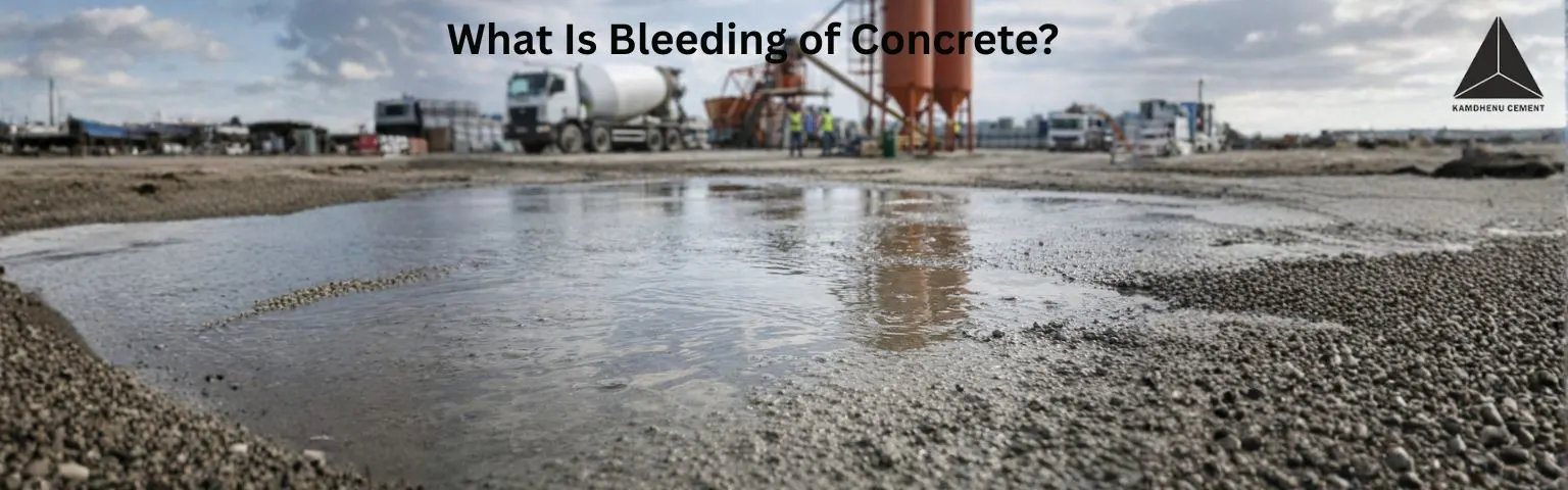 What is bleeding of concrete – surface water on fresh concrete