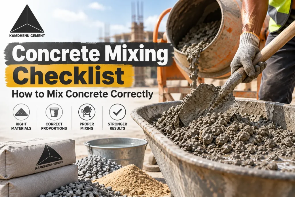 Concrete Mixing Checklist